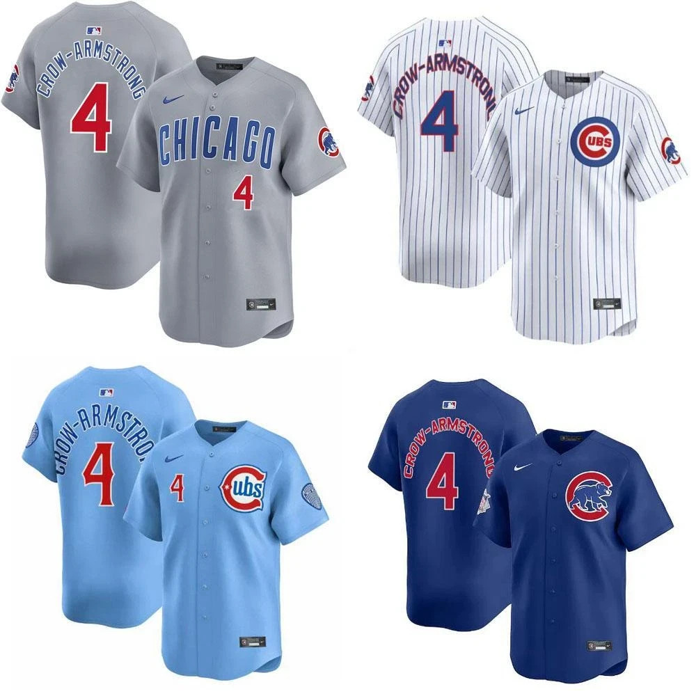 Nike Pete Crow-Armstrong #4 Chicago Cubs Stitched Jersey Men's NWT