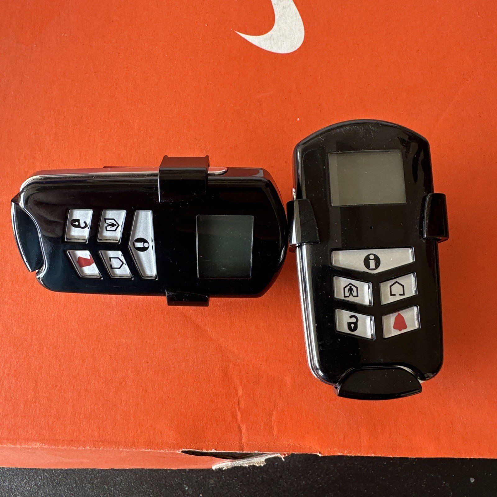 LOT OF 2 DSC WT4989 4 Button Wireless Backlit Security Key Fob With Icon Display