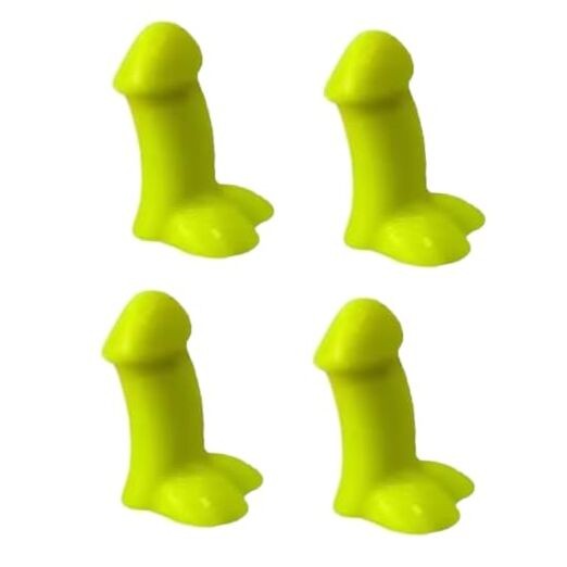 4 Pcs Prank Tire Valve Stem Caps,Pencil Auto Tire Caps,Funny Car 4 pcs yellow