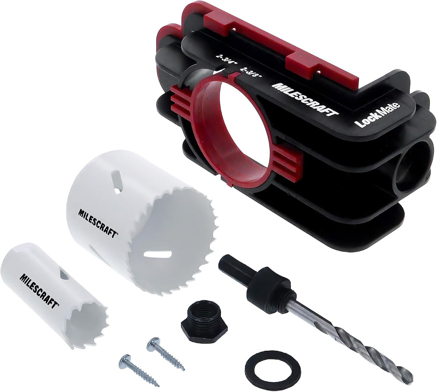 1337 Lock Mate - Door Lock Installation Kit with Jig for Wood/Metal Doors, 1-3/8
