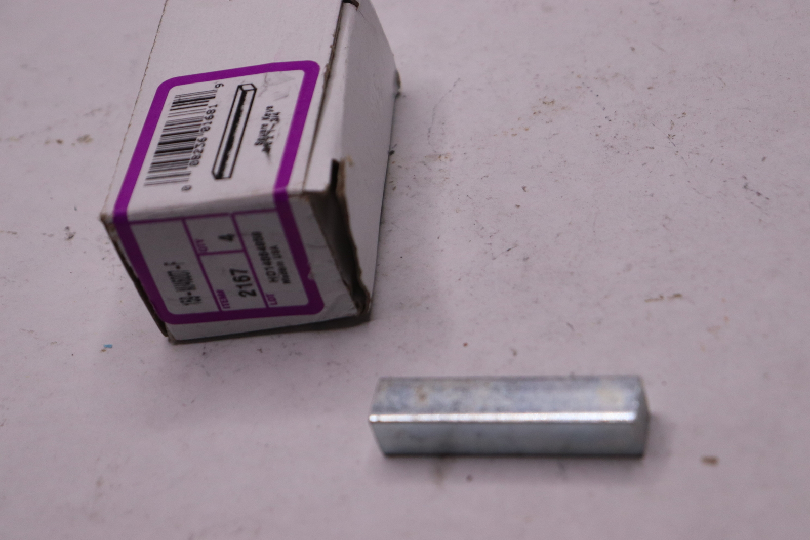 (4-Pk) Hillman Square Keys 3/8" x 1-3/4-4" 2167