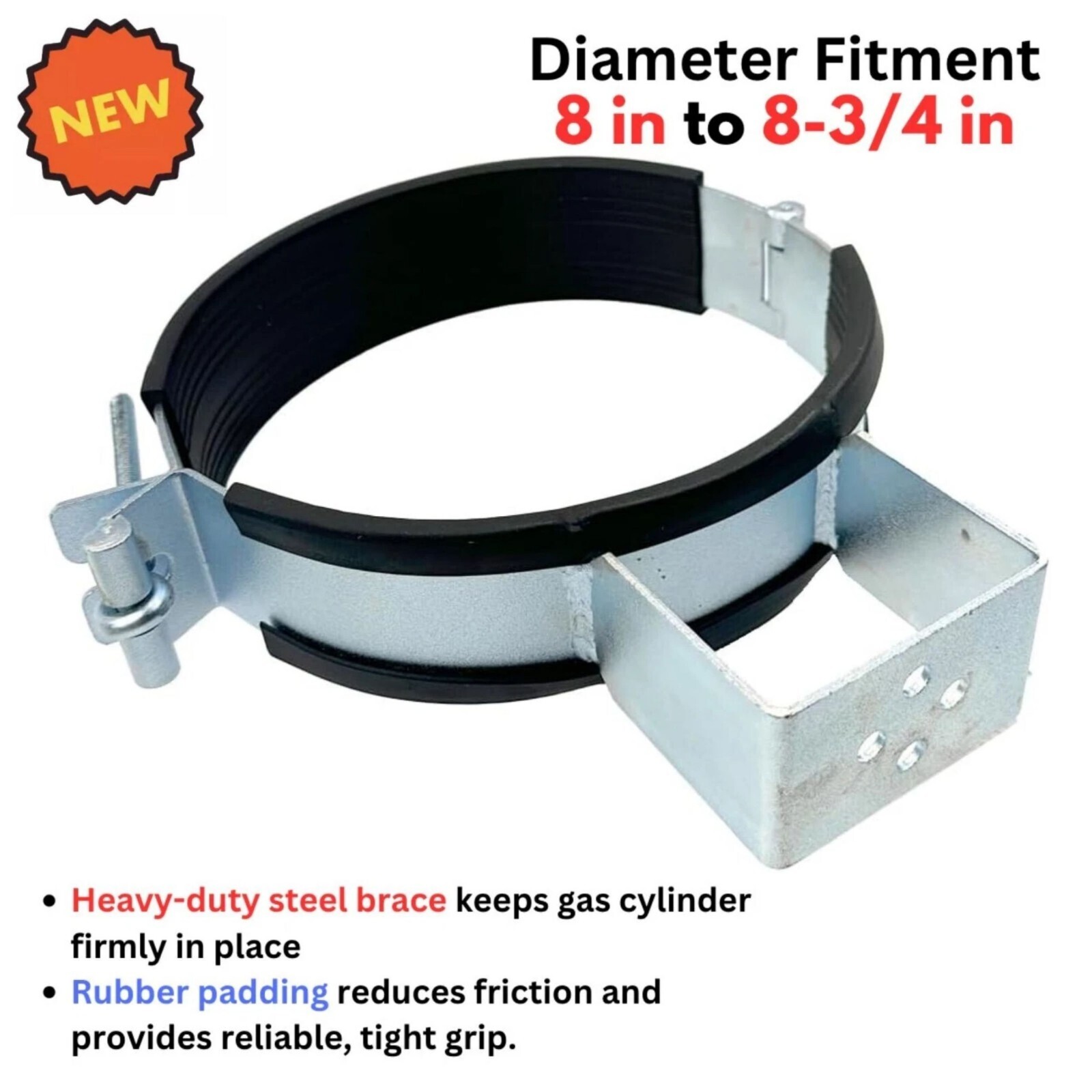 Welds Gas Cylinder Holder Tank Bottle Clamp 8" to 8-3/4" Dia for Welding Truck