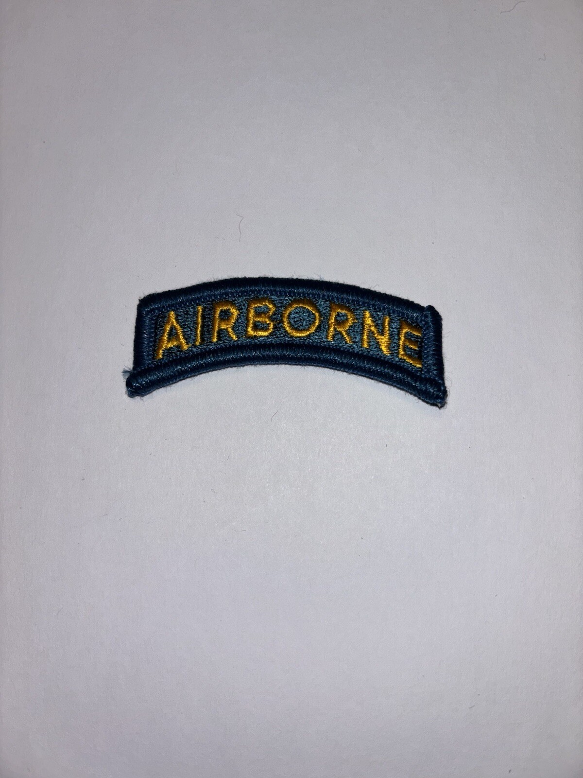 Airborne Tab Yellow & Teal U.S. Army Shoulder Patch Insignia