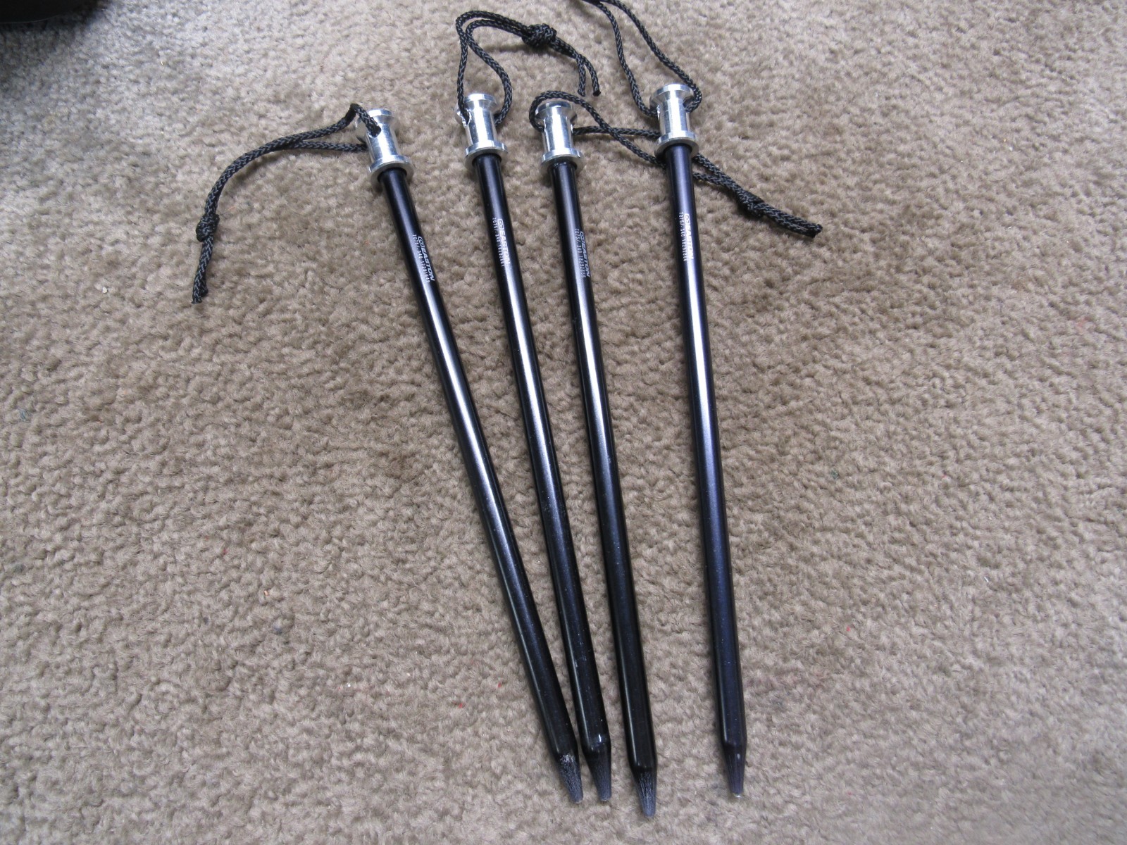US GI Tent Stake 8" Aluminum Easton Lot Of 4 US Army USMC Combat Tent Stake NOS