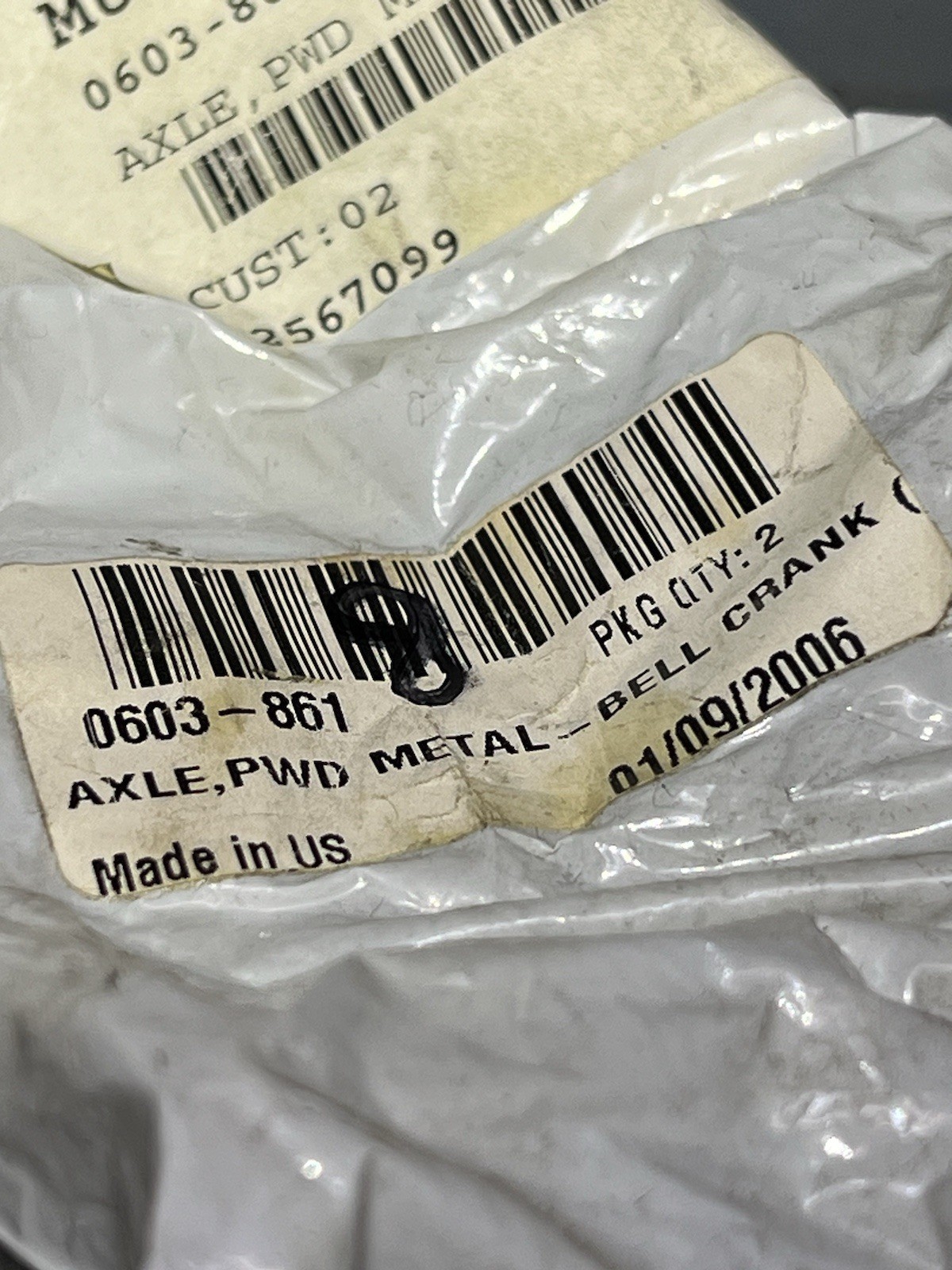 0603-861 Arctic Cat Axles Set Of 2 OEM NOS