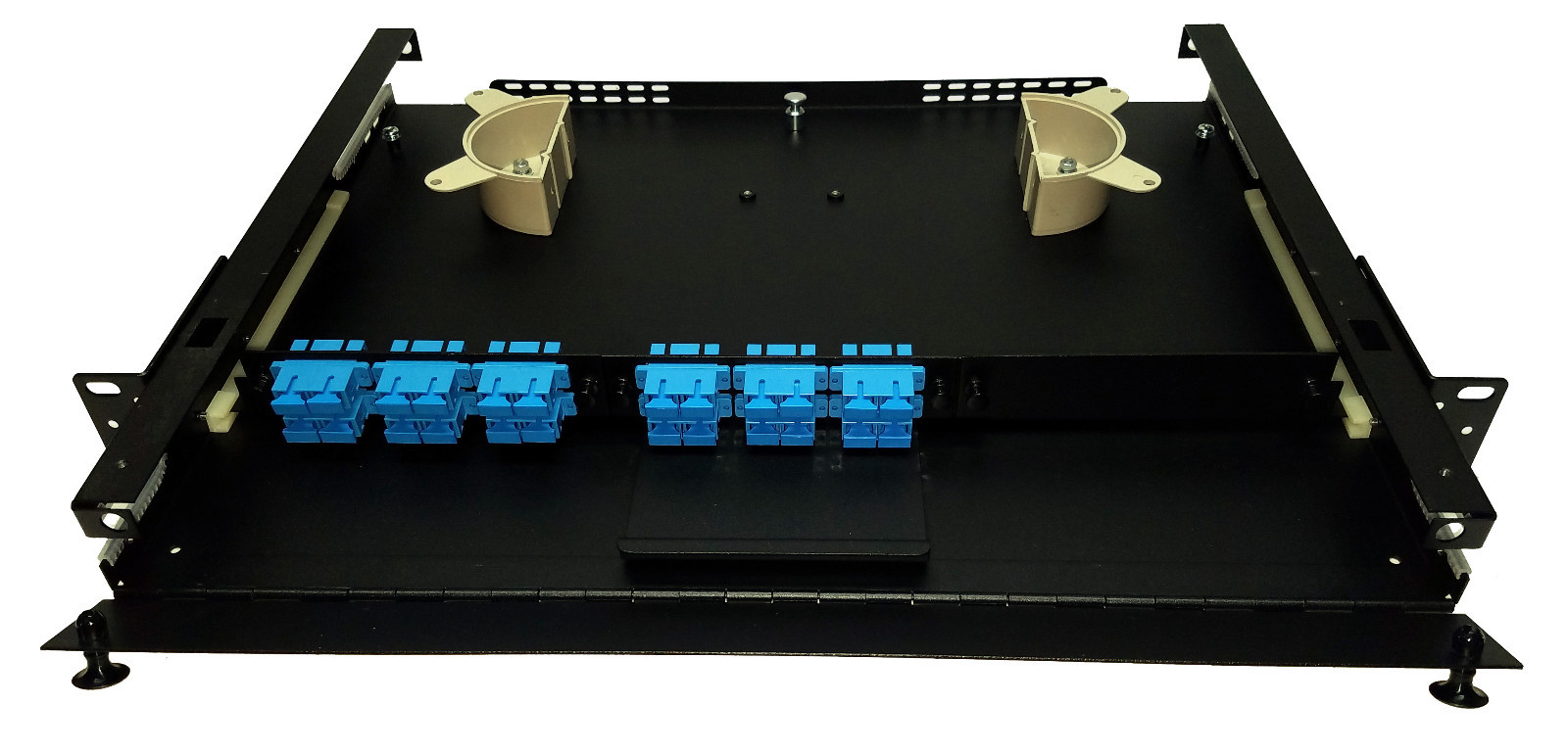 24 Fiber 1RU Rack Mount FDP Patch Only w/ 12 SC/UPC Duplex Adapters