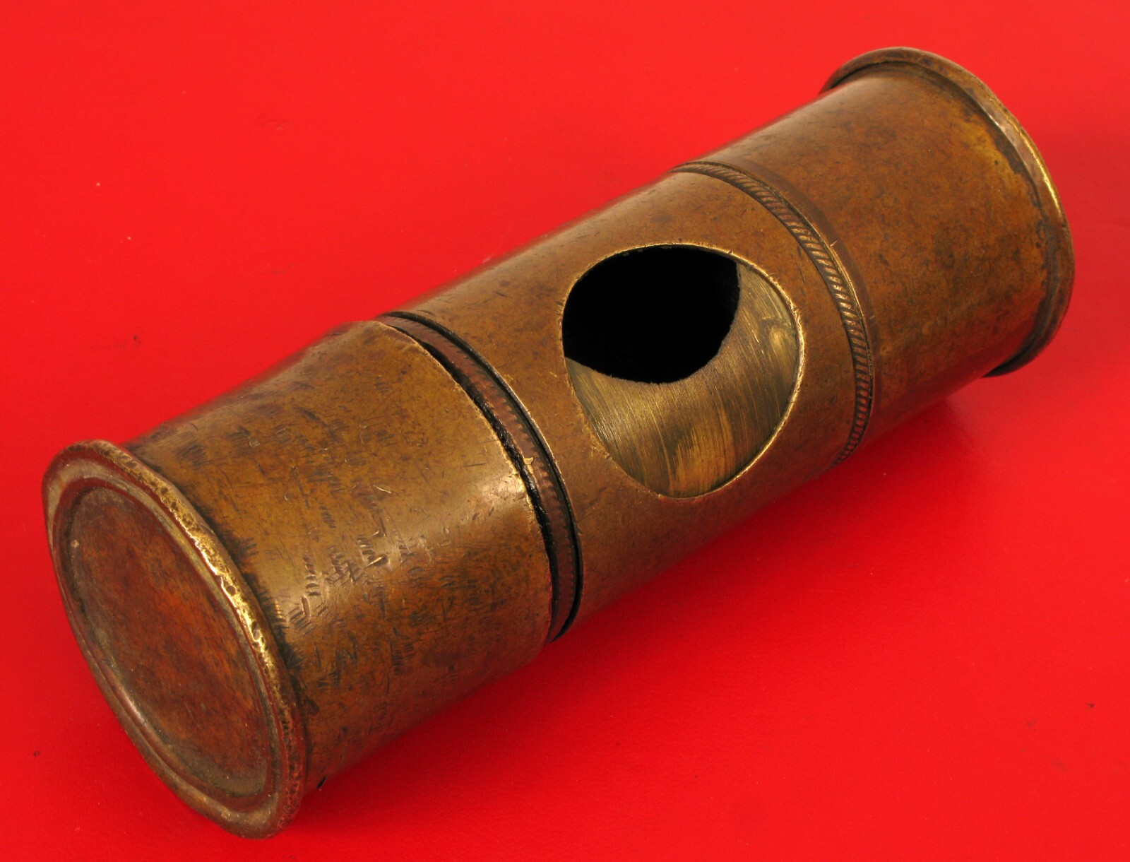 ANTIQUE SHIP BUILDER PIPE FITTER FLUX TUBE CYLINDER PLUMBER WELDER LEAD SOLDER !