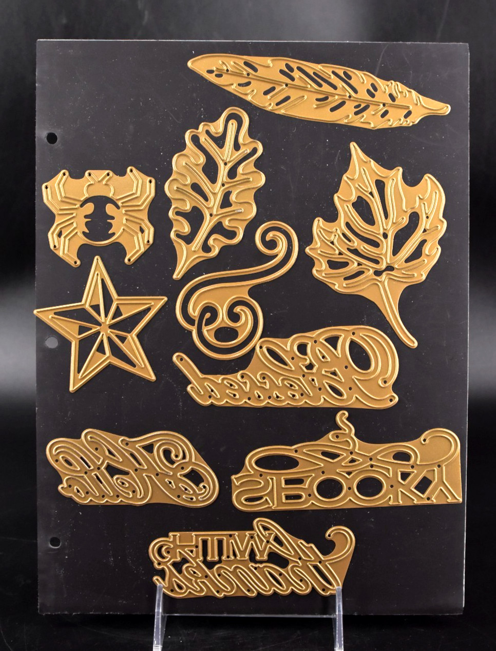 Anna Griffin SUMMER FALL SEASONAL Cut & Emboss Dies Complete Set Words