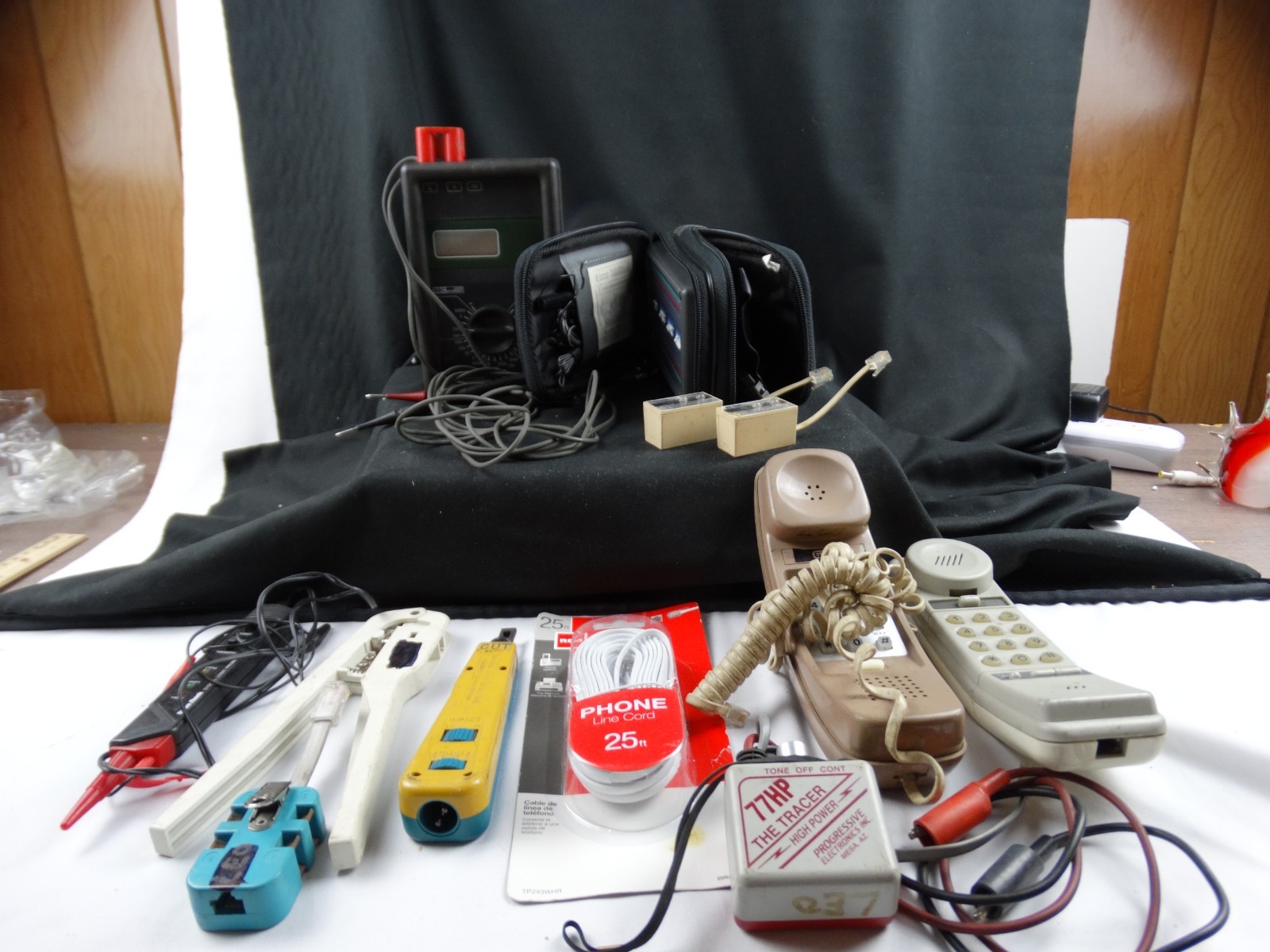 Phone & cable testing tools set of 12 w/meters, check list
