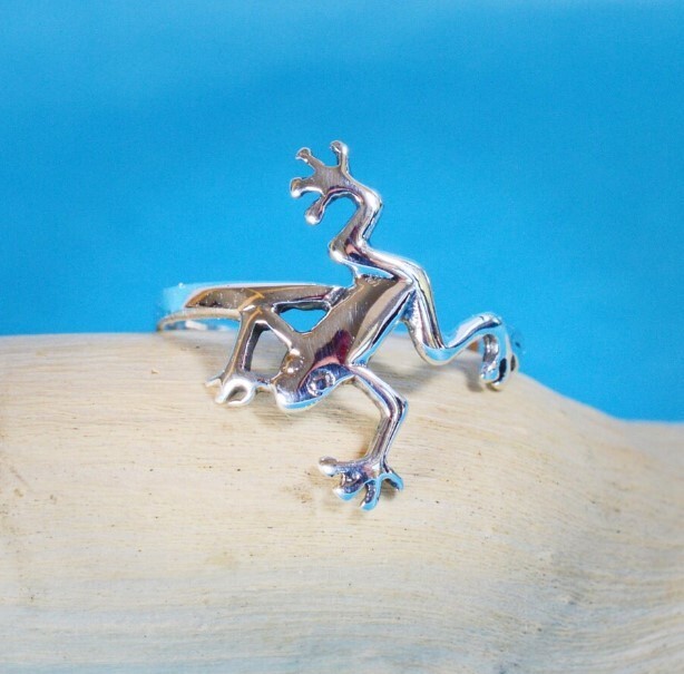Solid Metal Adjustable Frog Toe Ring 925 SS Valentine's Day Gift For Women's