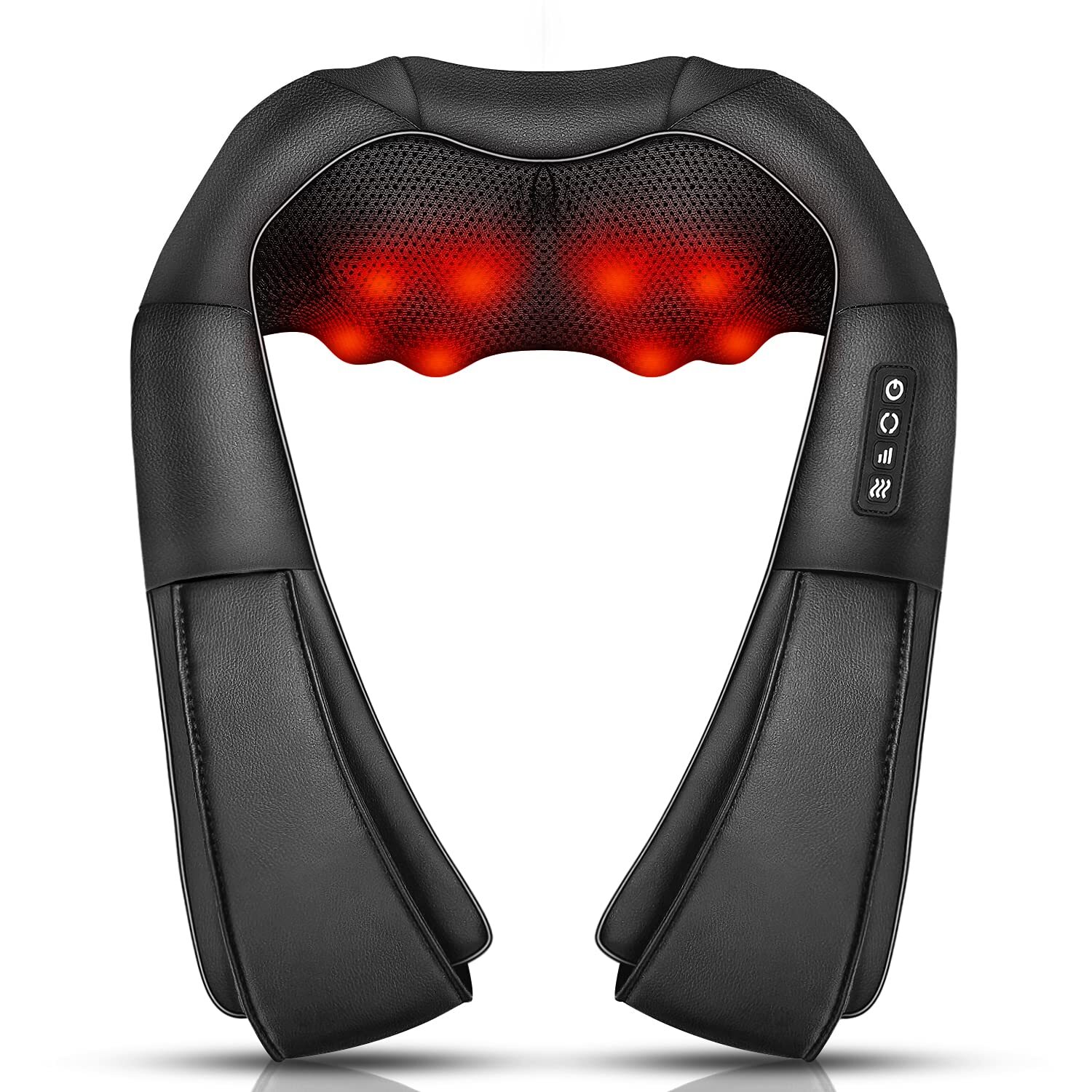 Neck and Back Massager with Heat 3D Deep Tissue Kneading for Home or Office Use