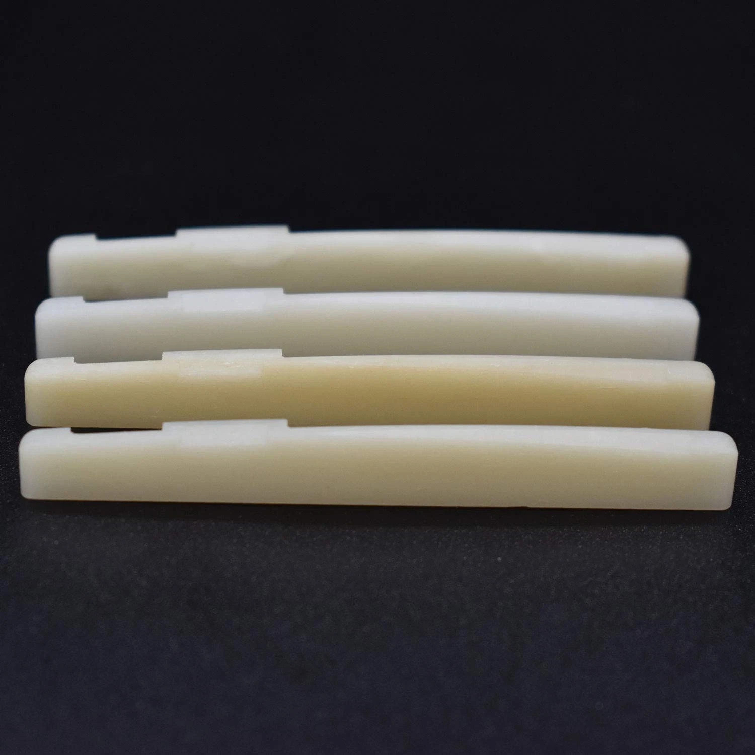 Unbleached Acoustic Guitar Bridge Saddle, Fit for Saddle x 4, Bone