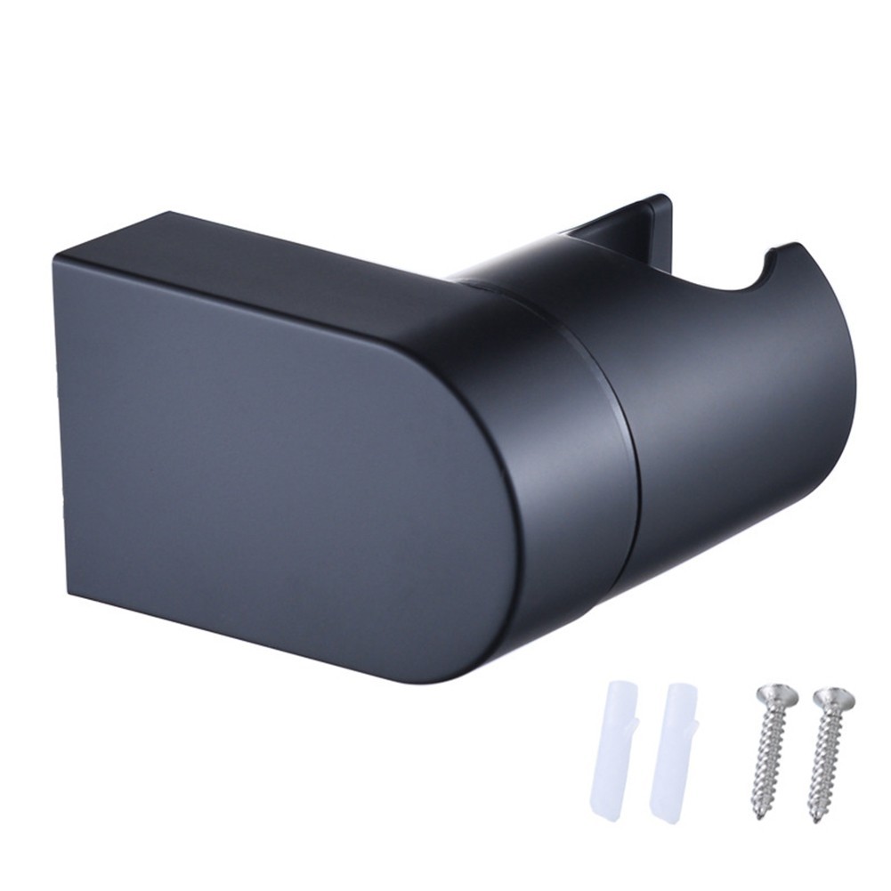 Sleek Matte Black Shower Head Holder Adjustable to Any User Preference