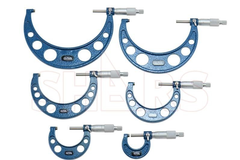 Shars 0-150mm 0.01mm Graduation Solid Metal Frame Micrometer Set R}