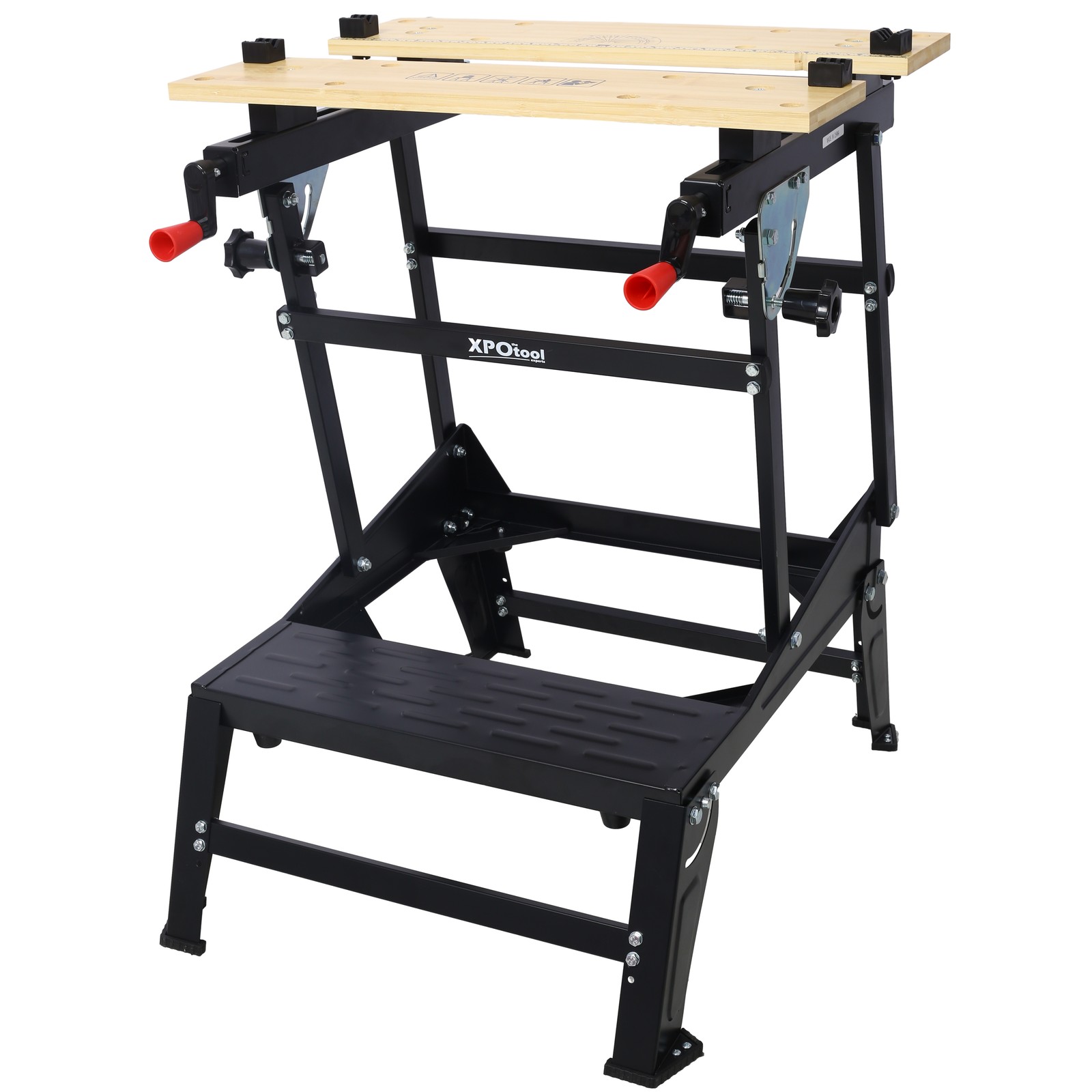 Portable Foldable Workbench, 550 lb Capacity, Adjustable Jaws & 4 Rotating Pins