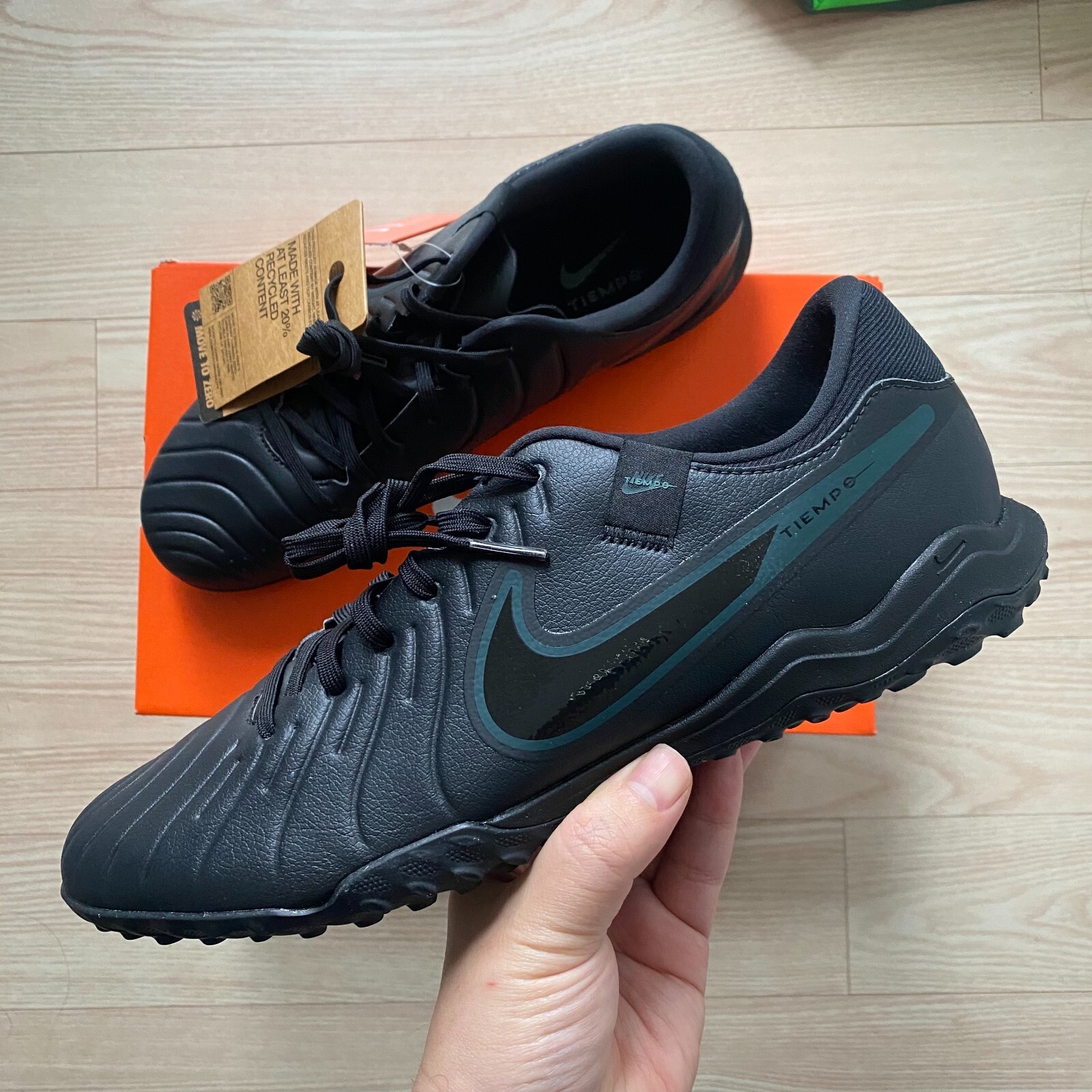 Nike Tiempo Legend 10 Academy TF Black Mens Turf Soccer Shoes DV4342-002