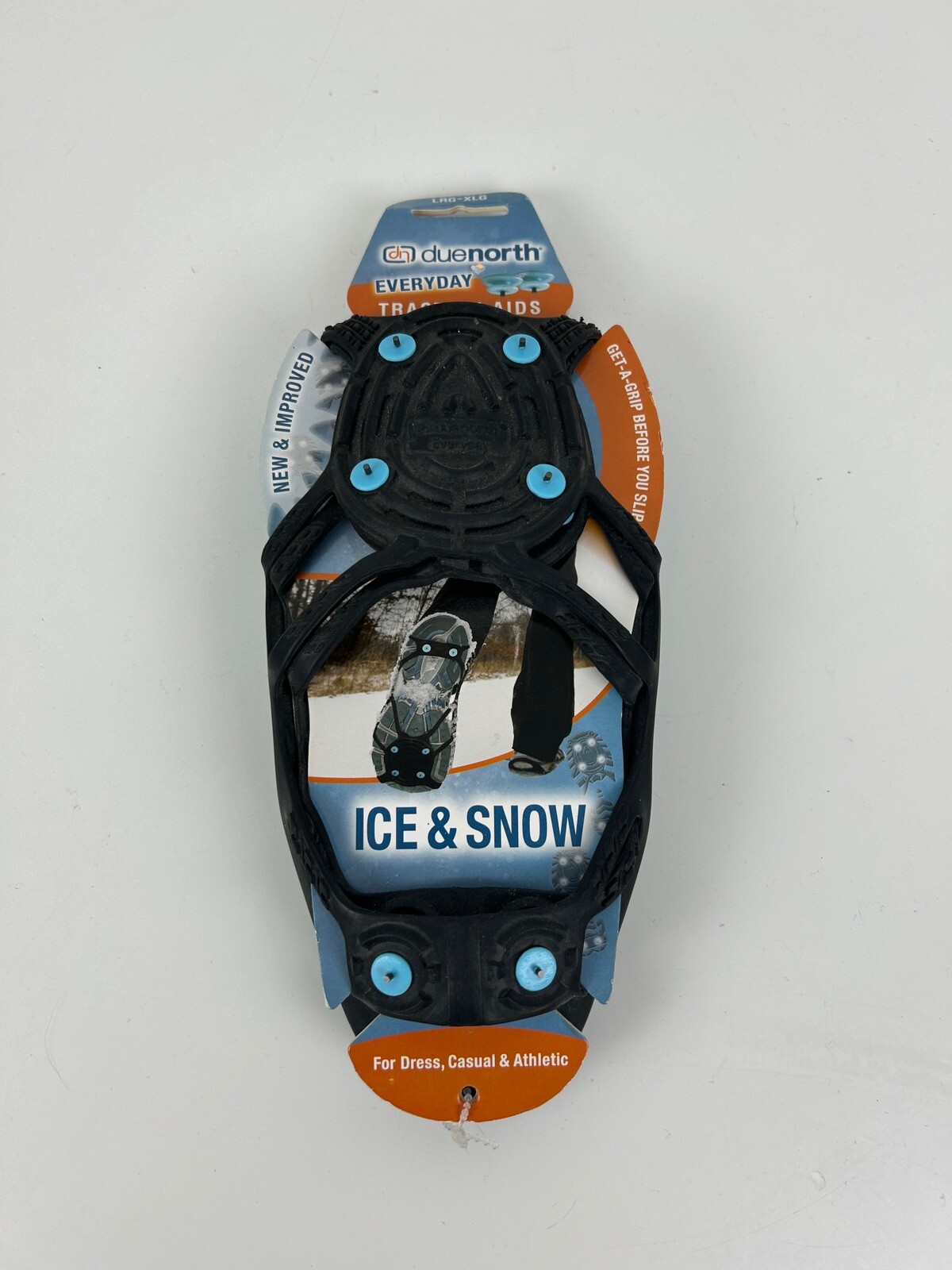 Due North Ice Snow Shoe Traction Aids Grippers NO SLIP Size L/XL Everyday Spikes