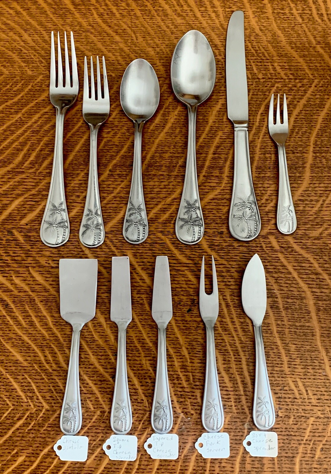 Cambridge COCONUT *PALM TREE* FLATWARE SILVERWARE - TROPICAL HAWAIIAN