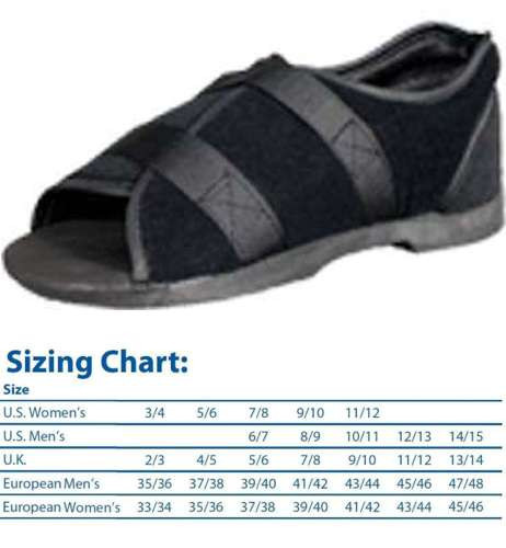 DARCO Softie Medical-Surgical Post-Op Shoe MedSurg Black New Sandal ALL SIZES !!
