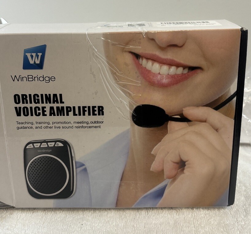 WinBridge Original Voice Amplifier W/O Headset Black Model WB001 NEW open box