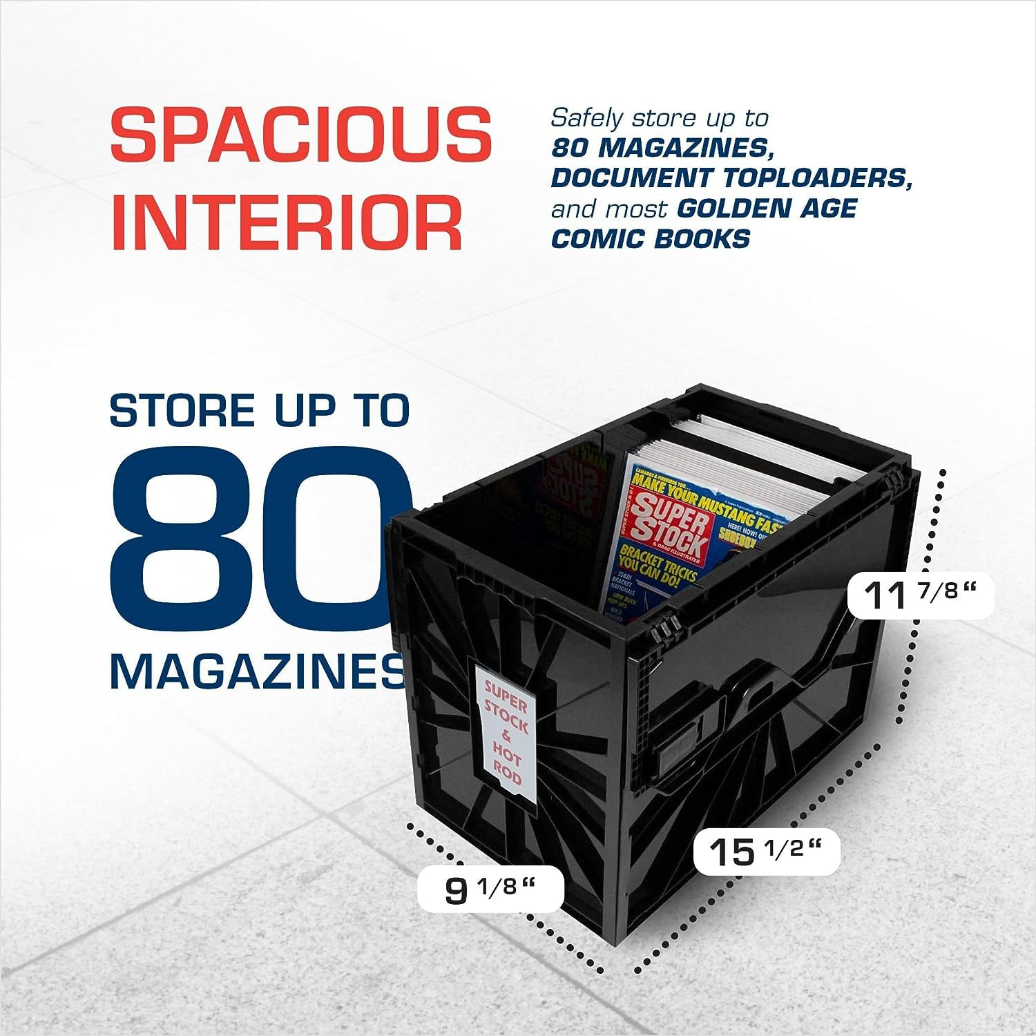 Magazine Document & Comic Book Storage Bins | Durable Magazine Bin | Magazine...