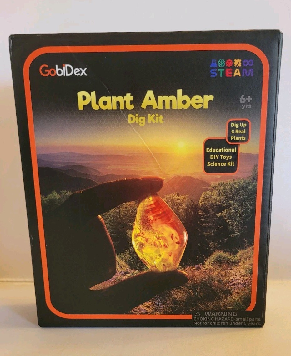 GobiDex Plant Amber Dig Kit New Open Box Dig Up 6 Real Plants Science Toy