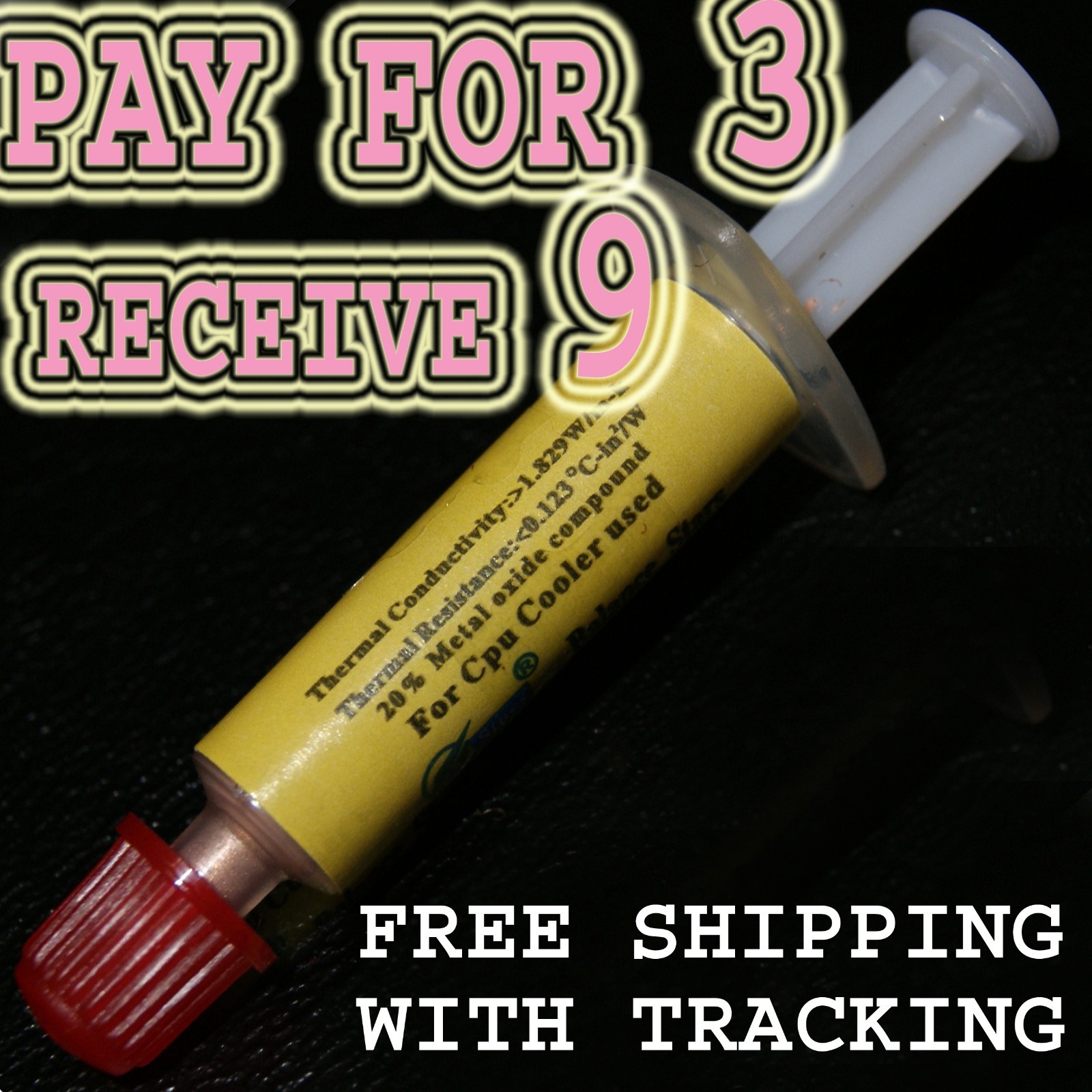 Stars-612 Gold Thermal paste CPU HeatSink Compound Paste Syringe High Performanc