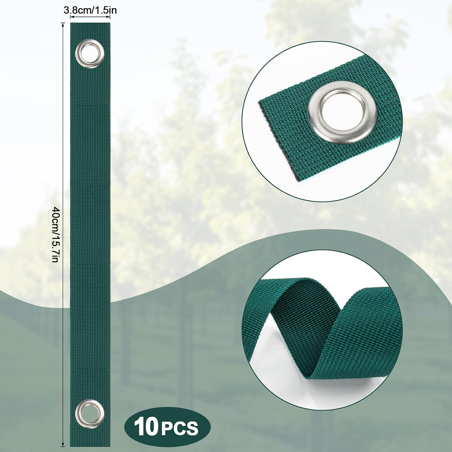 10PCS Tree Straps for Staking - Tree Support Straps with Rope | Tree Ties for Su