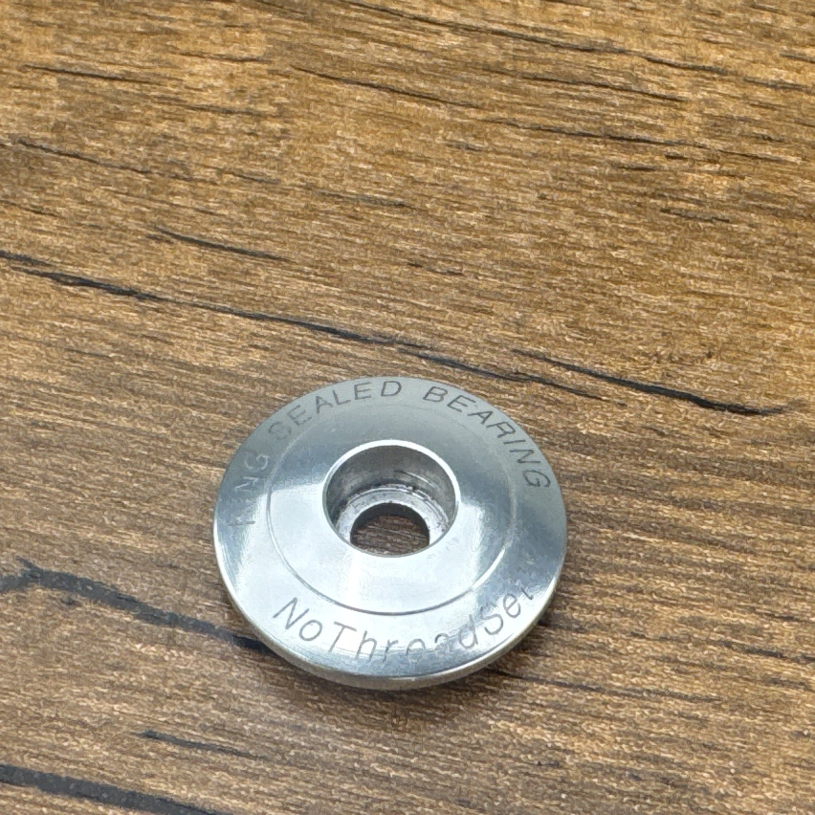 Chris King NoThreadSet Threadless Headset Top Cap 1" Vintage SILVER