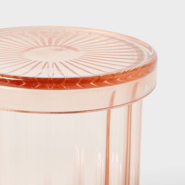 Colored Glass Bath Canister Pink