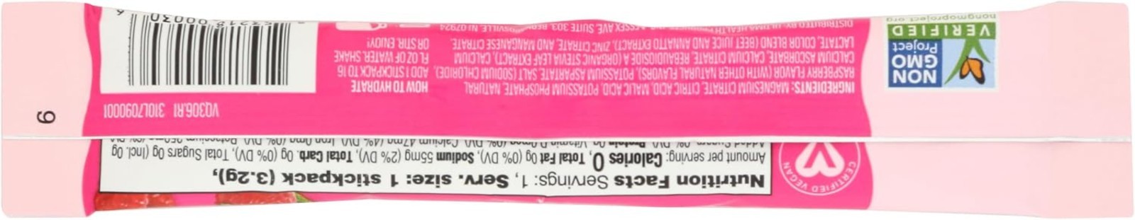 Raspberry Electrolyte Drink Mix Single, 0.11 OZ