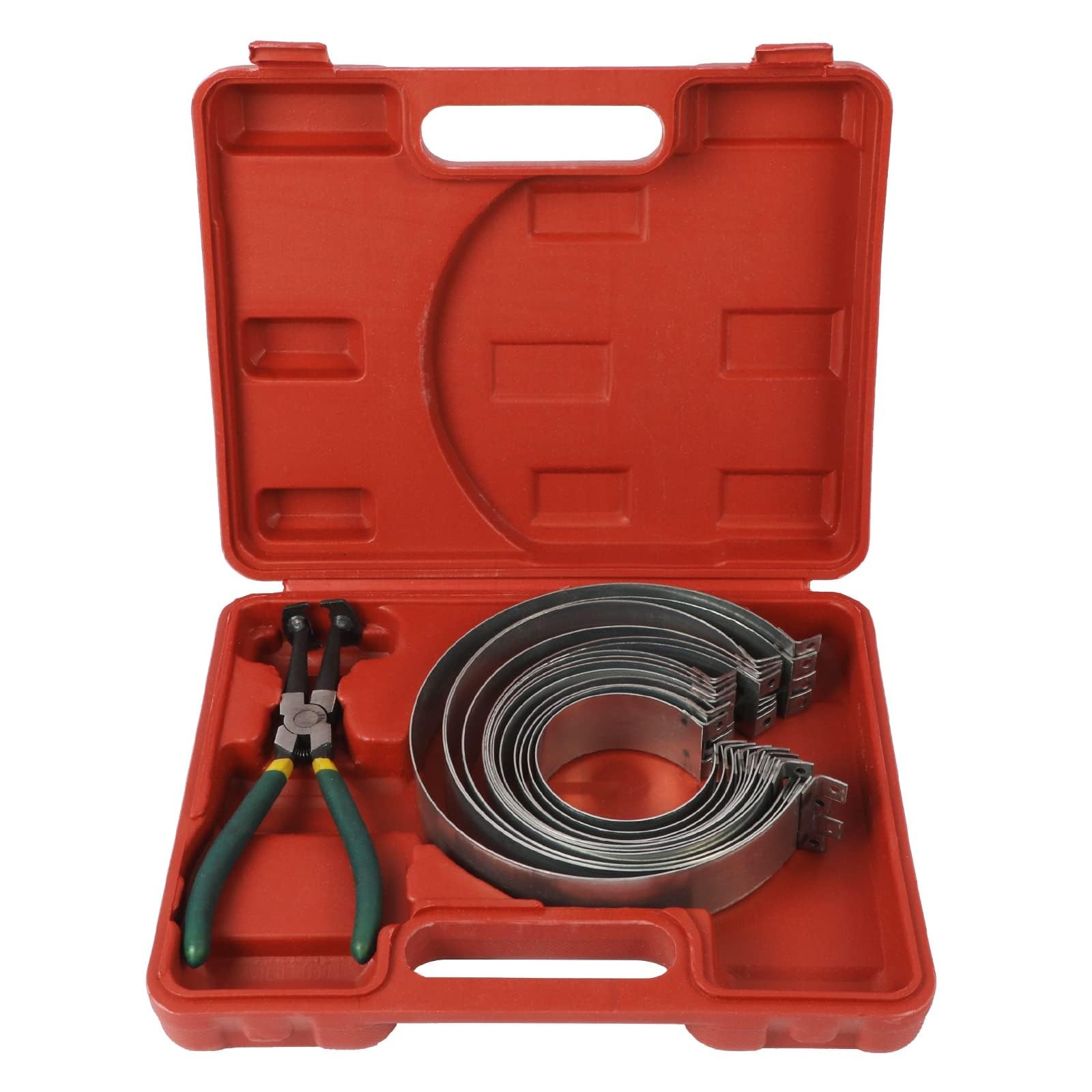 Piston Ring Compressor Tool With Pliers And 14 Rings (2.4" - 5.7"),