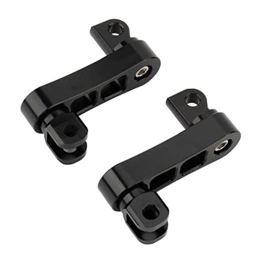 Foot Peg Extension 2 1/4" Adjustable Passenger Peg Mounts Highway Peg Black