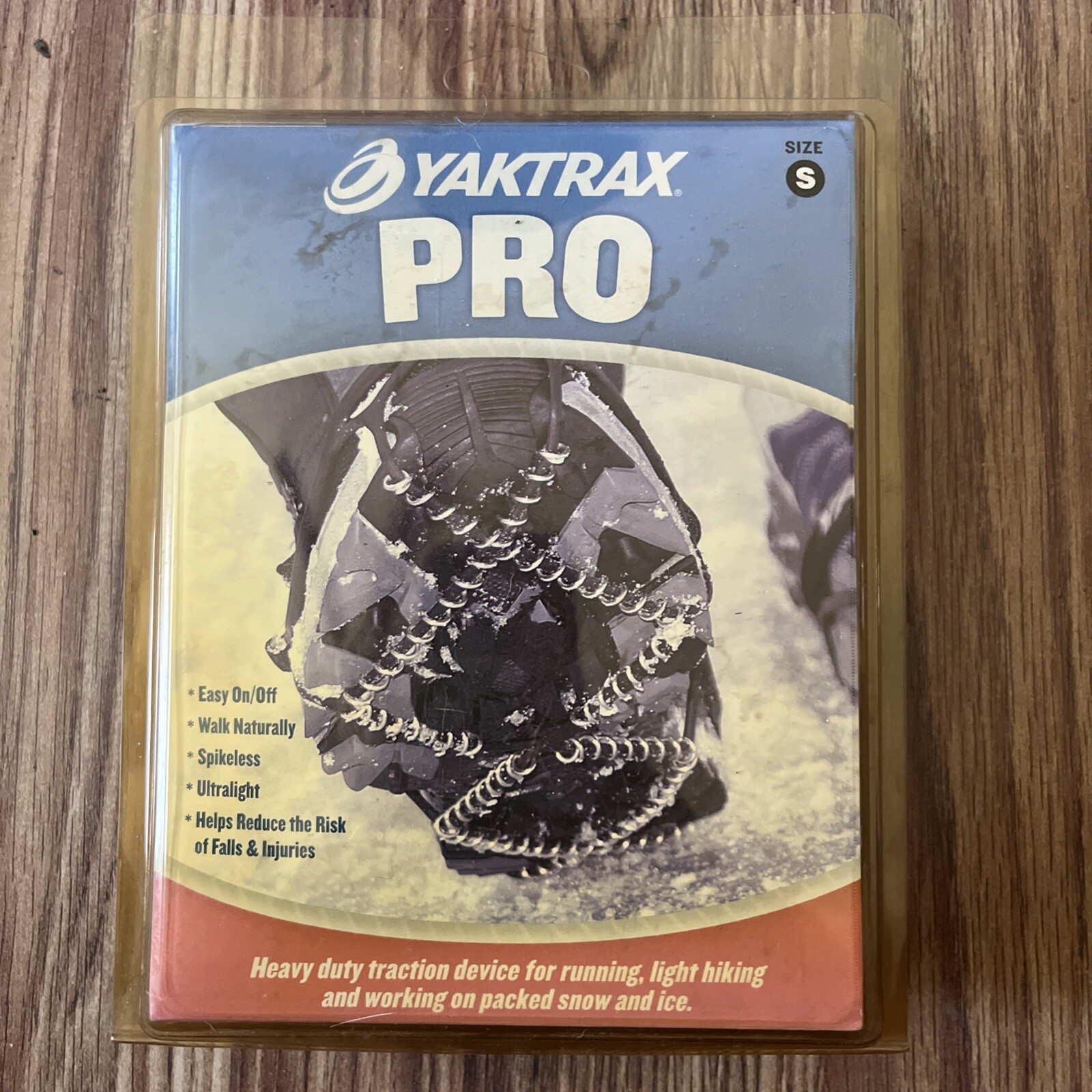 Yaktrax Pro Grips Traction: Built for Running, Light Hiking, Snow - Size Small