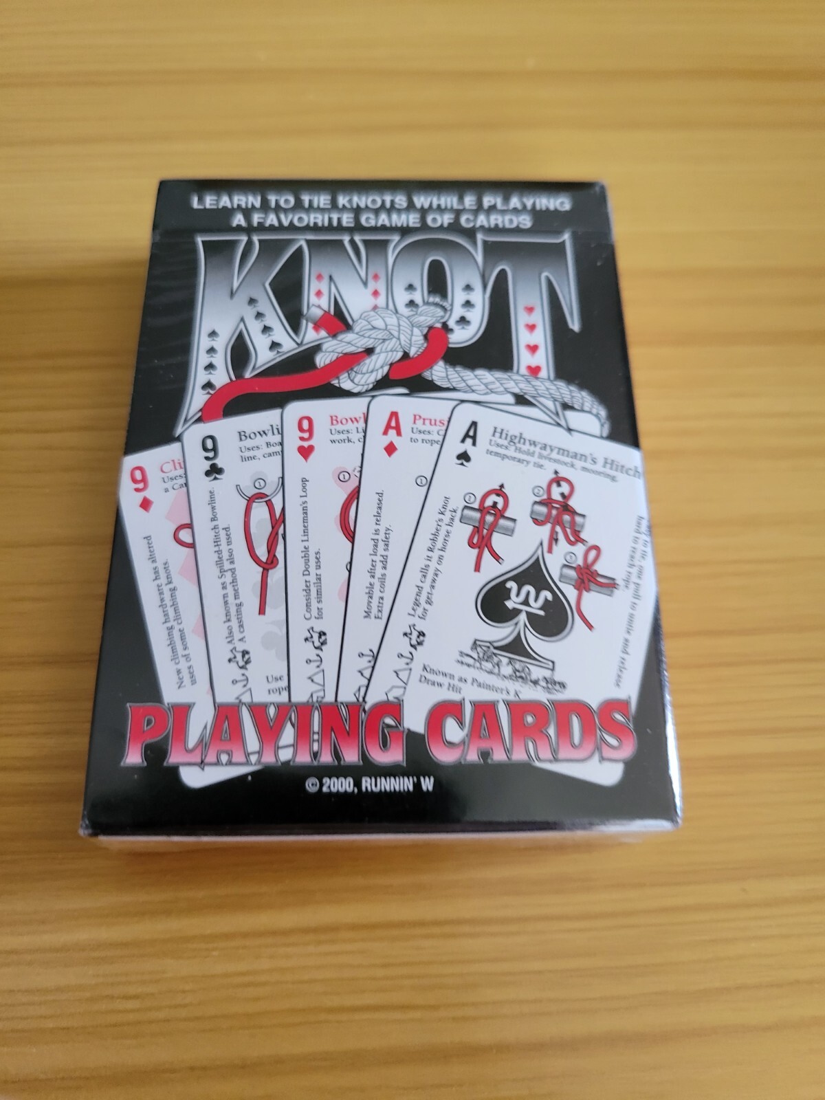 Speedhook Knot Tying Playing Cards Each With A Picture of Knot and Instructions