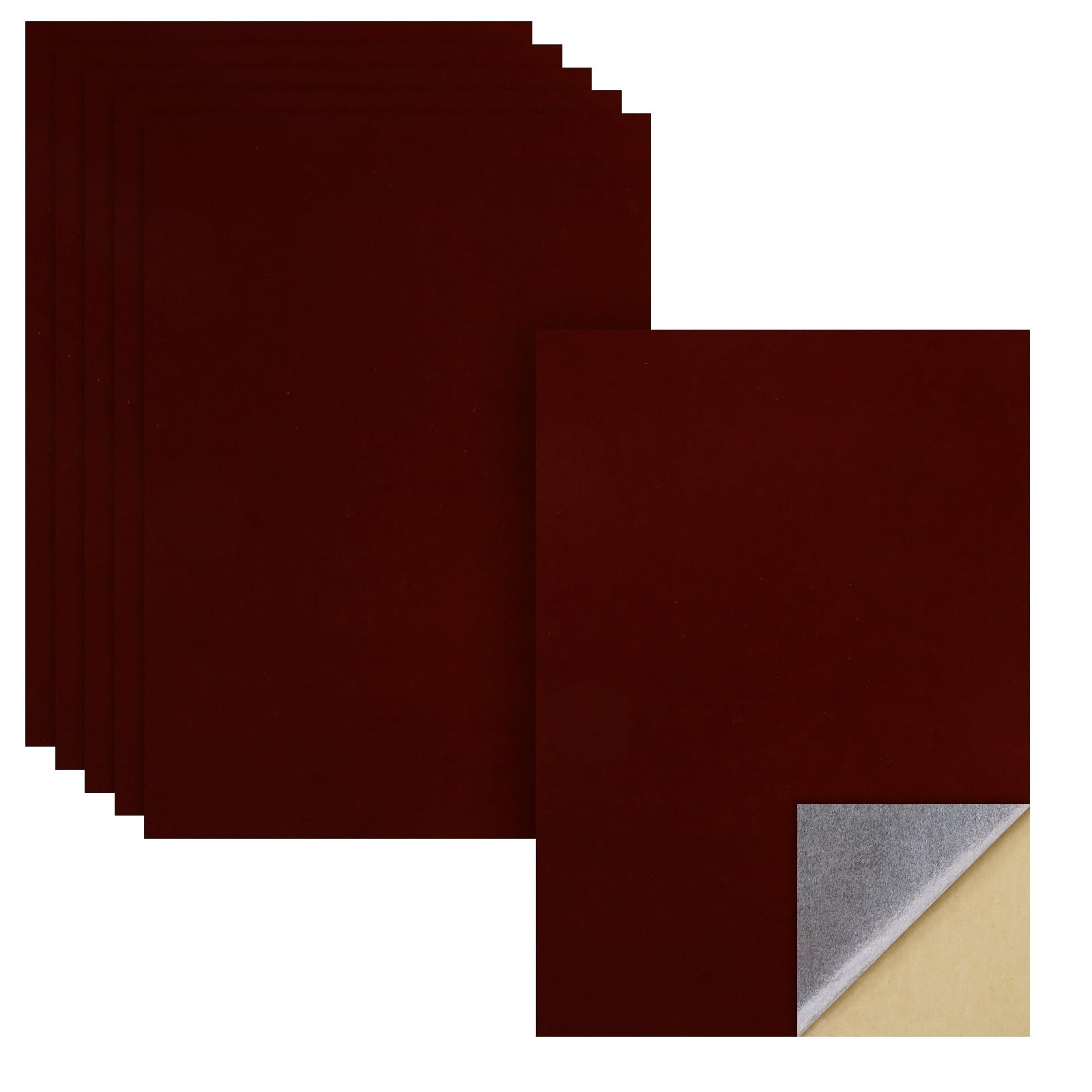 Biaungdo Self Adhesive Felt Sheets, Dark Brown, 6 Pcs, 8 x 12 Inch | A4 Size,...