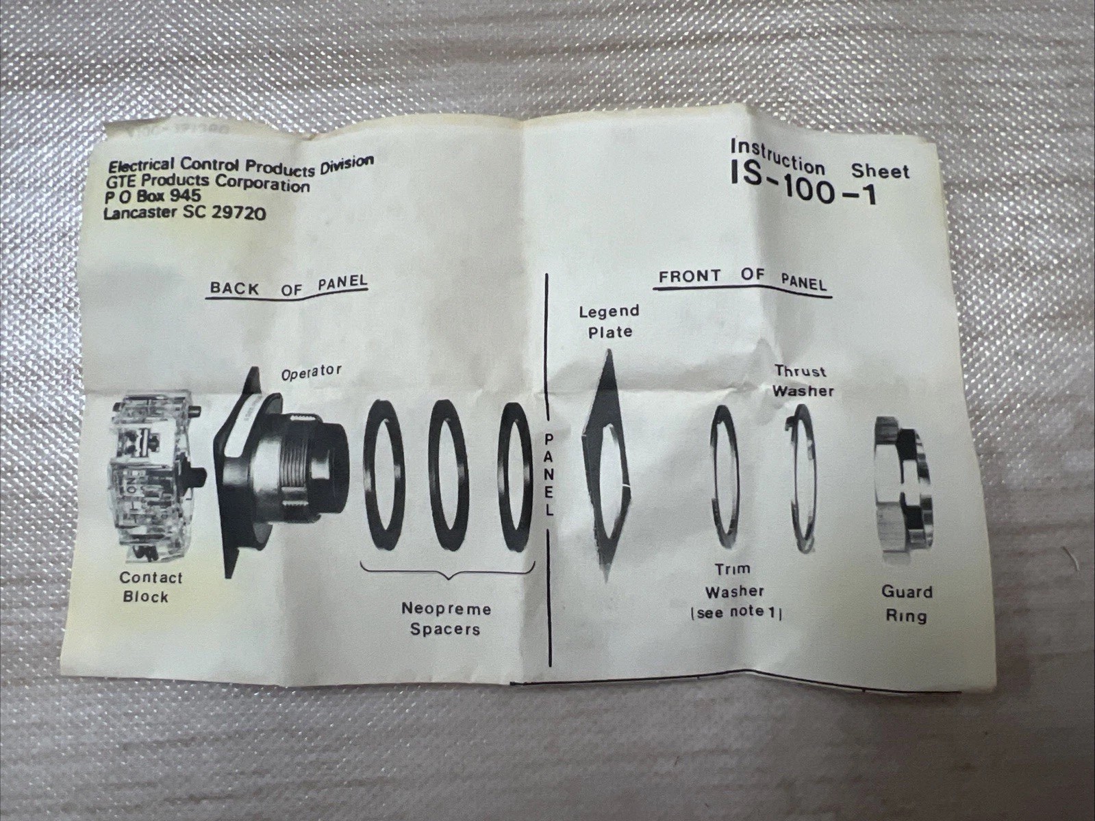 SYLVANIA CLARK BUL. 100T SS3MB3 SELECTOR SWITCH