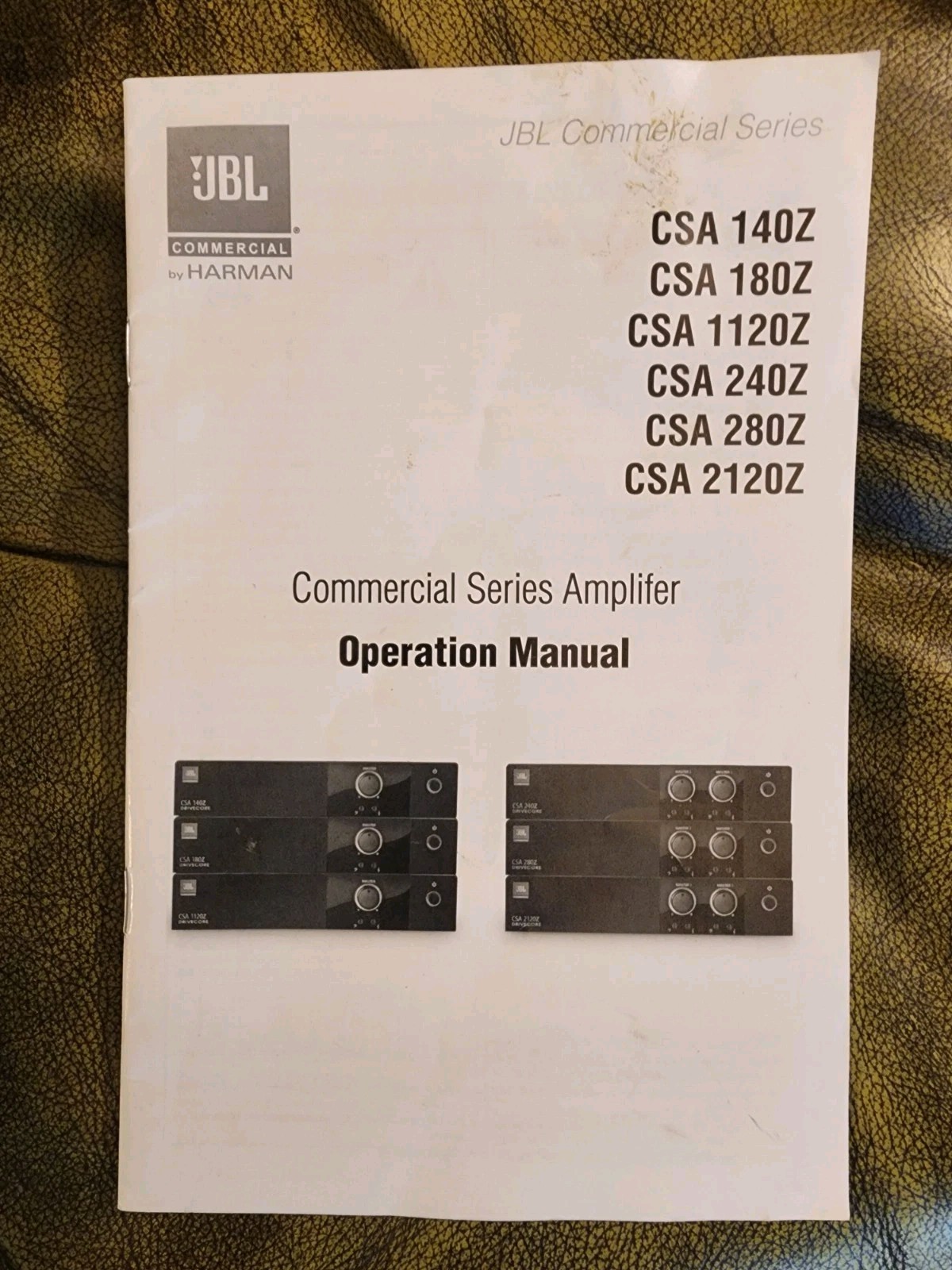 JBL CSA 180Z DriveCore 80W Commercial Rackmount Amplifier