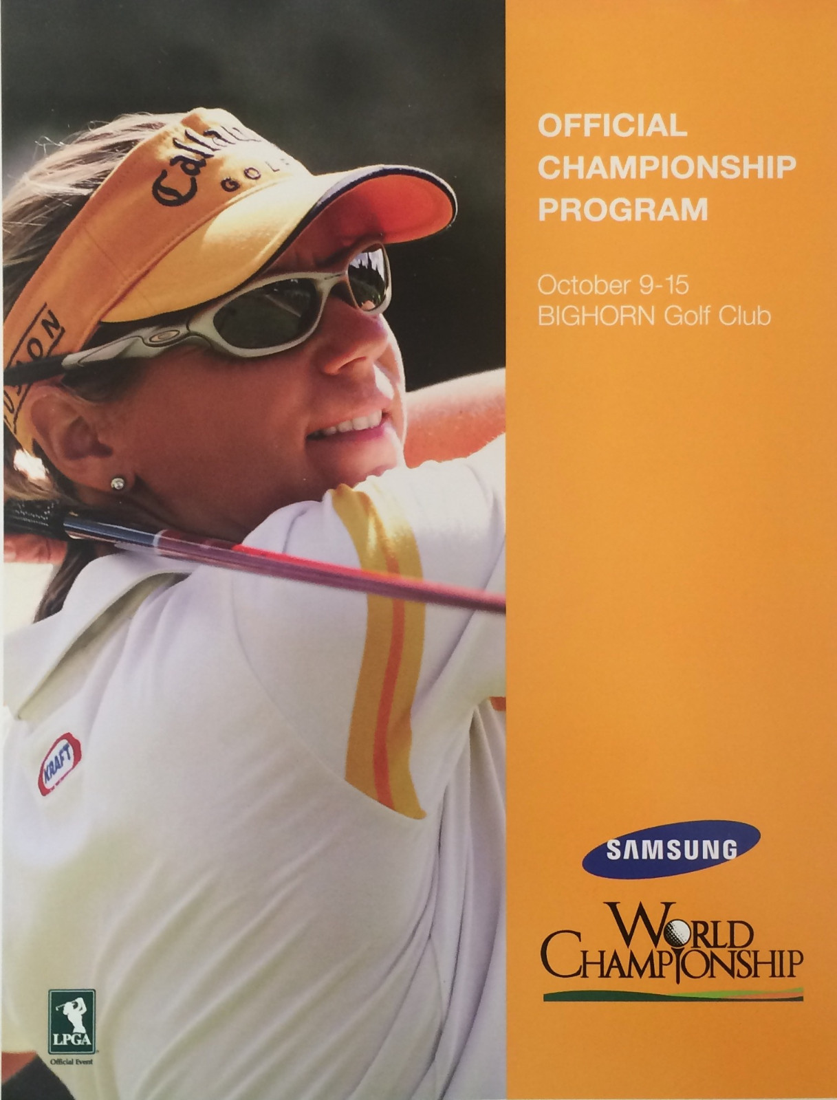 Palm Desert CA 2006 LPGA "Samsung World Championship"  Program