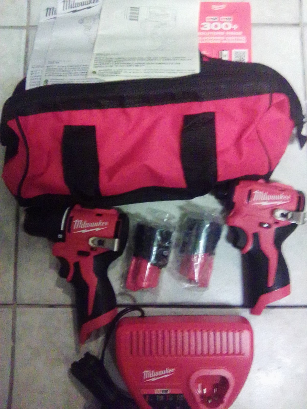Milwaukee Tool 3450-20 , 3401-20 M12 Scpbl 2 Piece Combo Kit, (2) 2.0 Ah