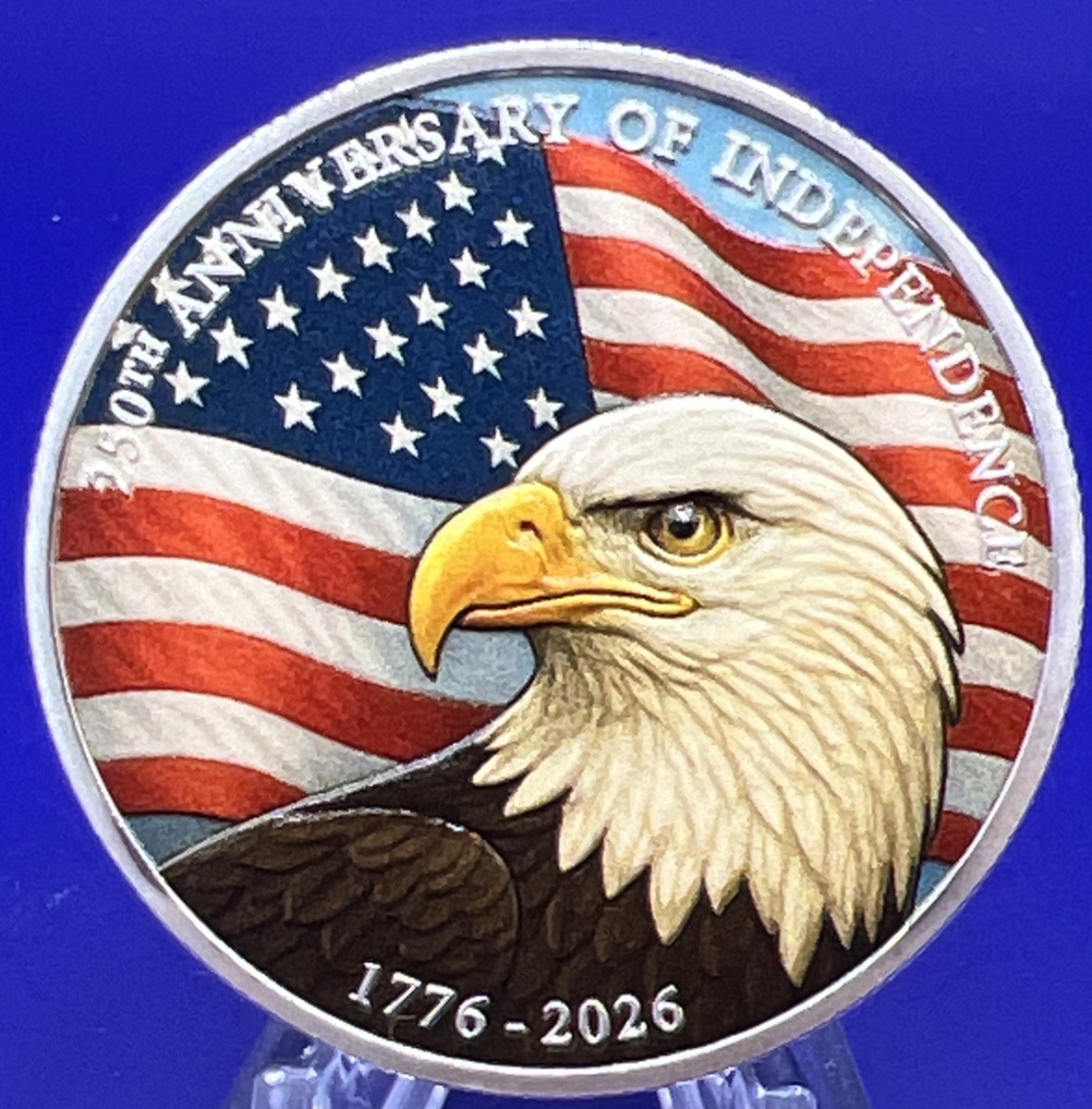 2026 25OTH ANNIVERSARY OF USA AMERICAN CHALLENGE COIN IN CAPSULE TO PROTECT IT
