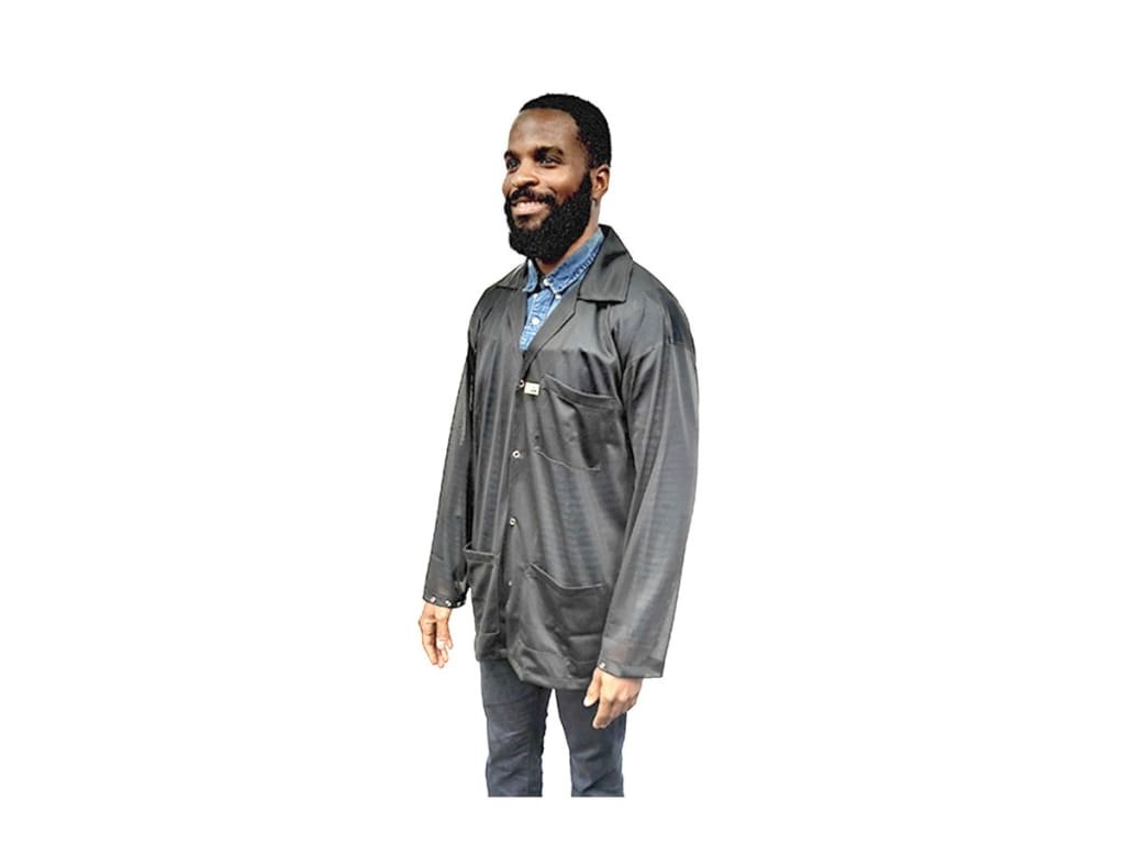 Techni-Pro 10069985 - ESD-Safe Lightweight Jacket with Snap Cuffs and Three
