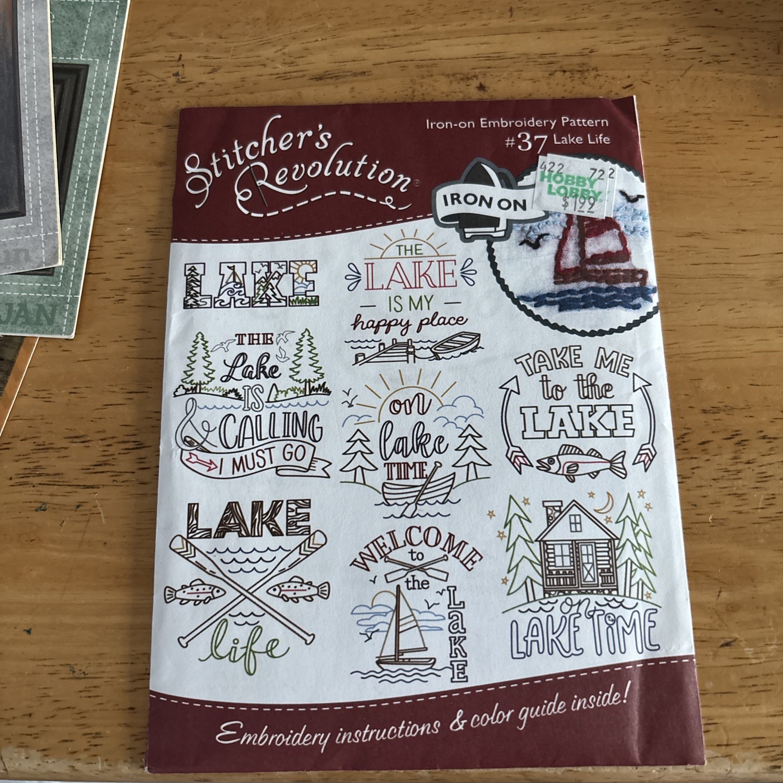 Stitchers Revolution Iron on embroidery patterns for Lake life