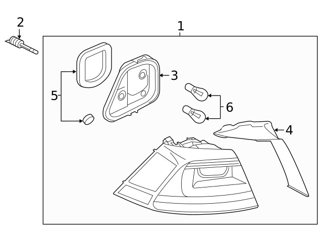 Genuine Volkswagen Tail Light Socket 5GM-945-257-B