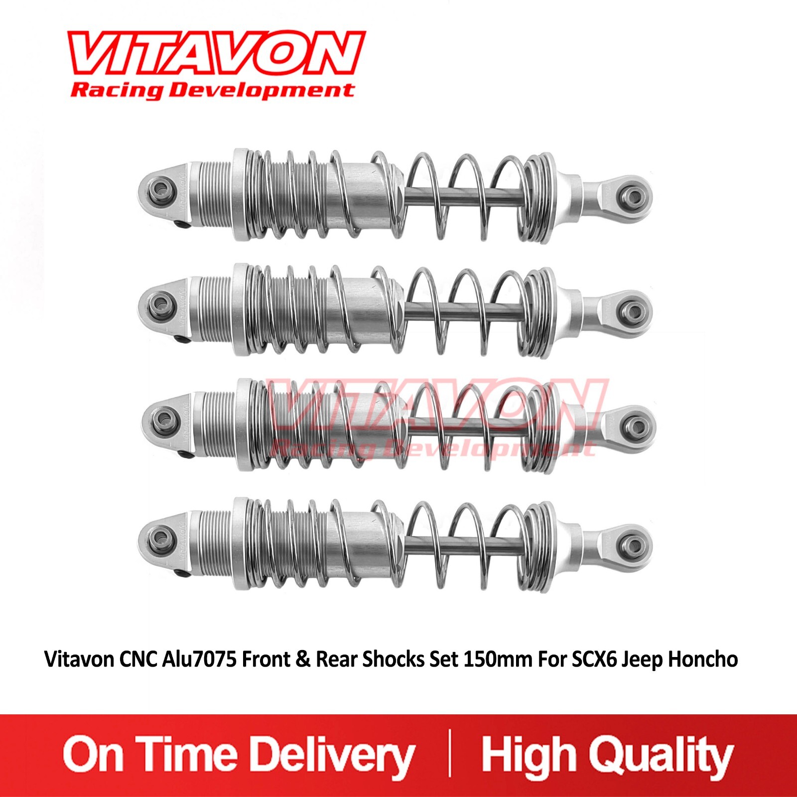Vitavon CNC Alu7075 Front & Rear Shocks Set 150mm for SCX6 Jeep Honcho 5 colors