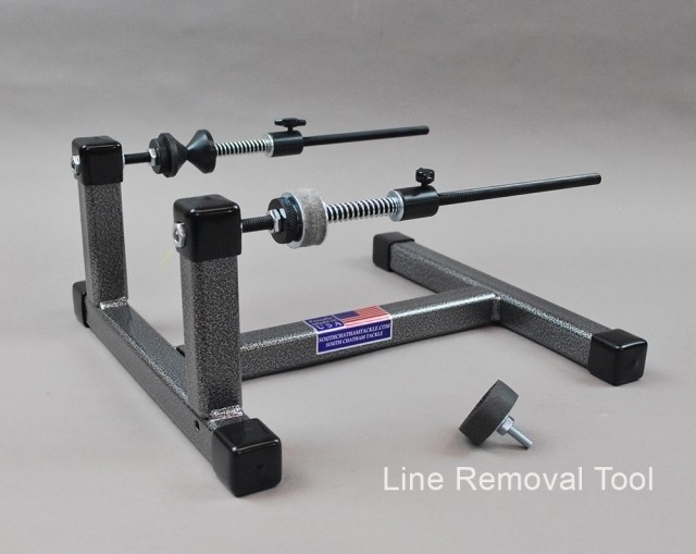 Super Spooler Line Holder/Winder Silver/Black Texture Finish for holding line