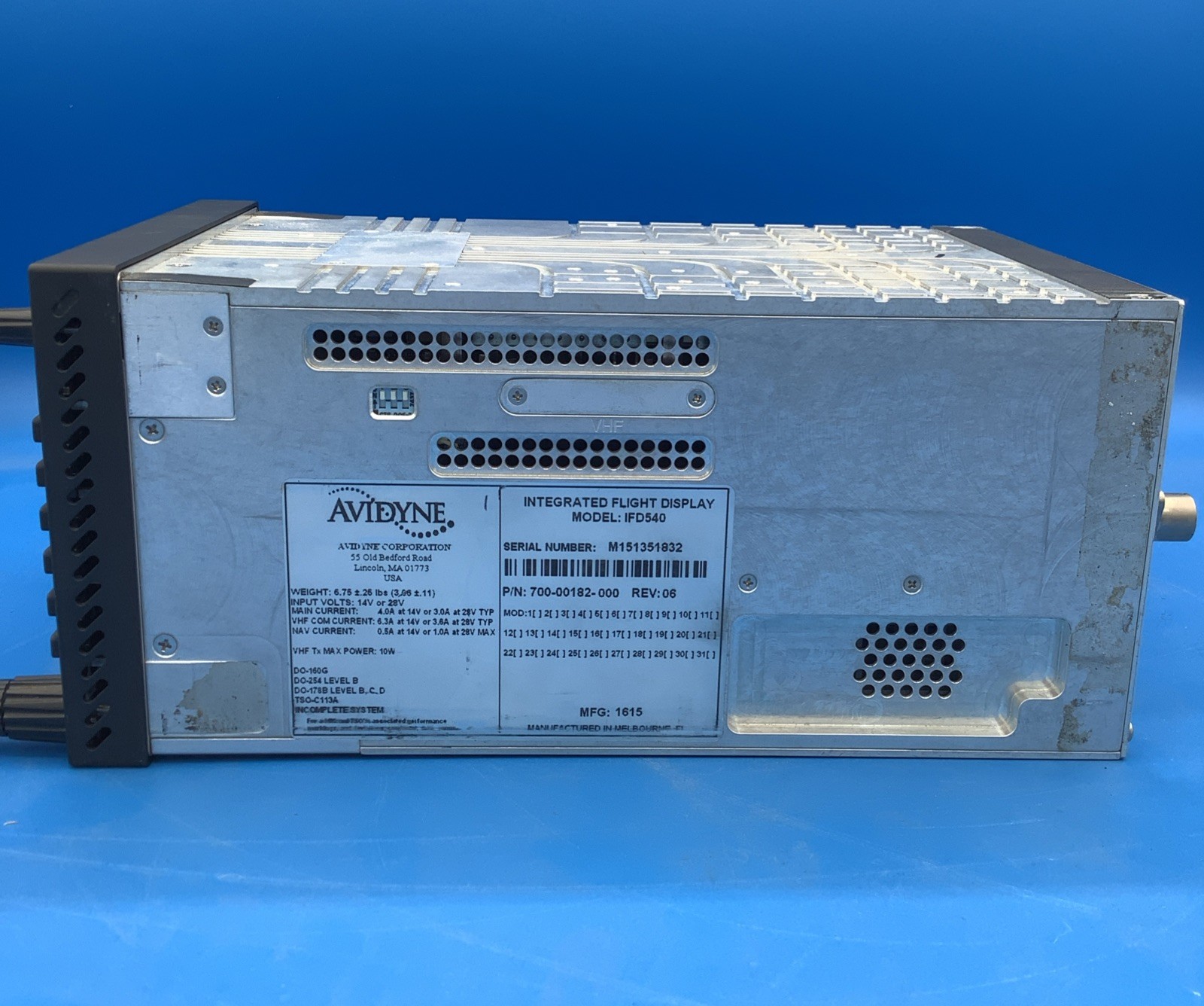 Avidyne IFD540 GPS/NAV/COM P/N 700-00182-000