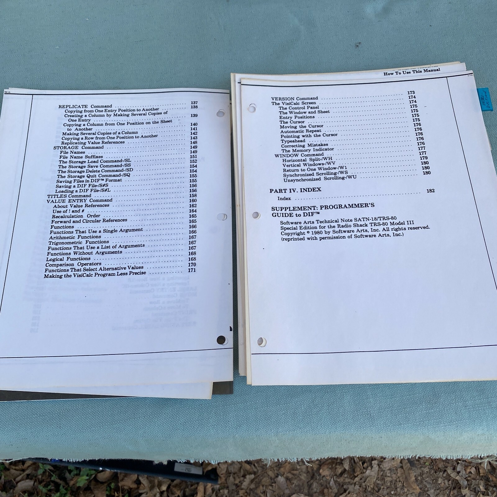 TRS-80 Model 3 User Guide Manual Visicalc Software Arts Mailing List SuperScript