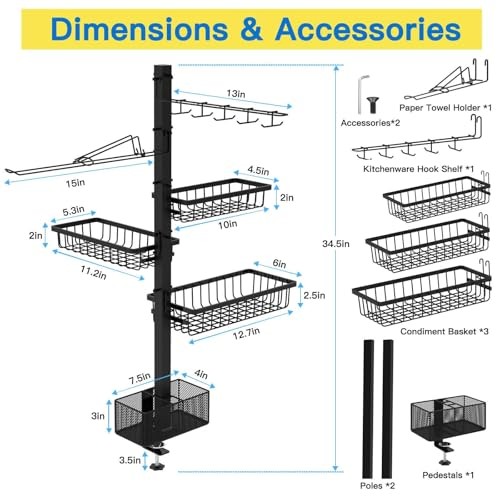 Griddle Caddy Organizer for Blackstone Griddle Accessories, BBQ Grill Picnic