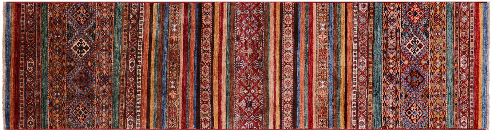 Khorjin Super Kazak Handmade Runner Rug 2' 7" X 9' 9" - Q5712